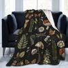 Mushroom Butterfly Flower Throw Blanket for Bed Living Room Sofa Couch Soft Warm Lightweight Cozy Plush Blankets Mushroom Decor