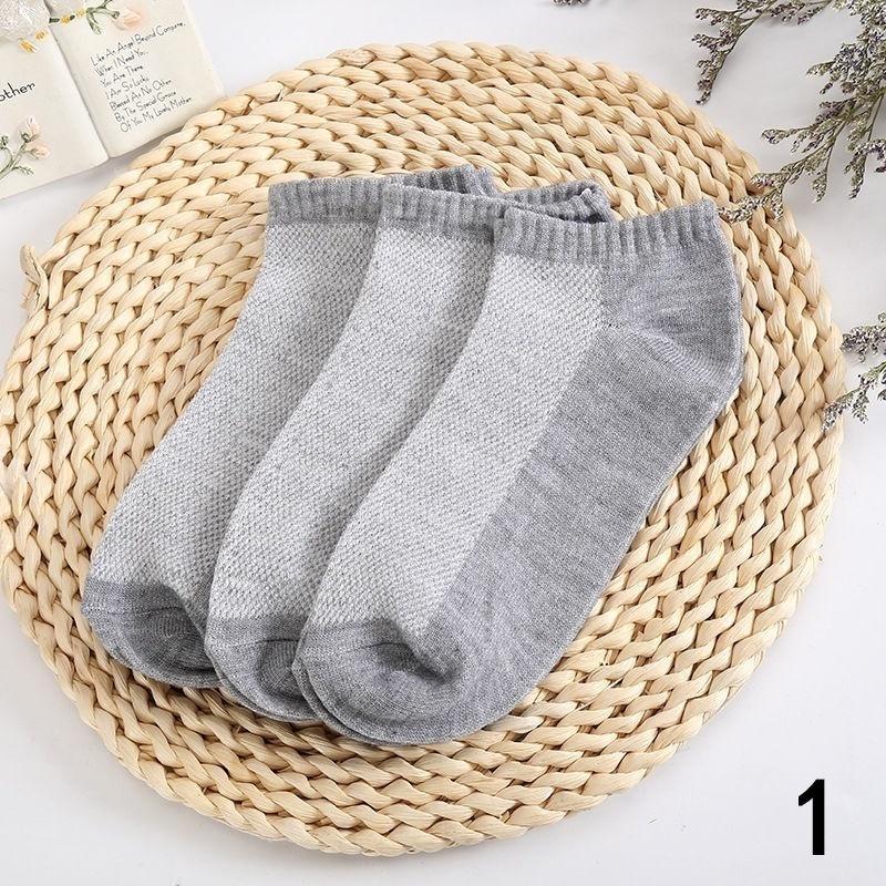 5 Pairs Sports Cotton Ankle Casual Socks Black White Gray For Men
