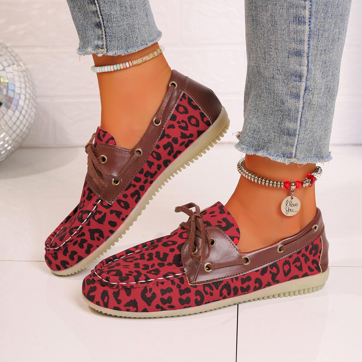 

Модная женская обувь Весна Осень Мода Женская обувь больших размеров 36-43 Туфли для женщин На шнуровке Нескользящие лоферы Повседневная обувь на платформе 43 красный