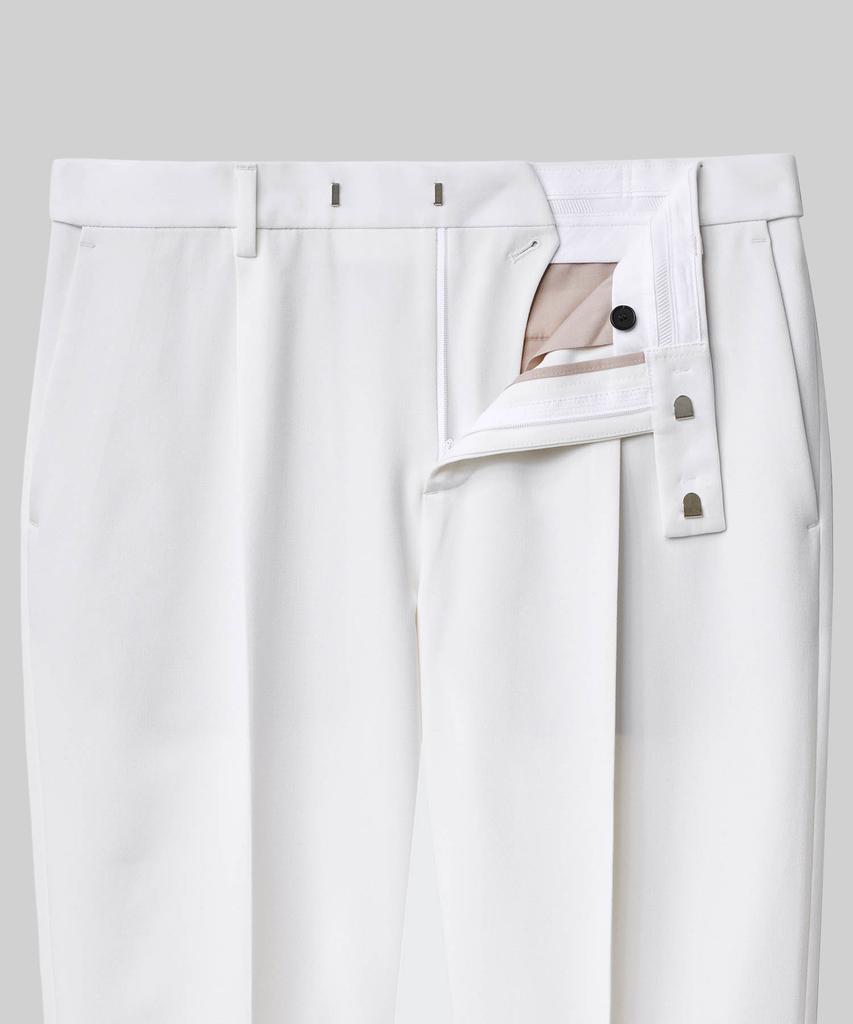 MUSINSA STANDARD Wide Hidden Banding Slacks [White]
