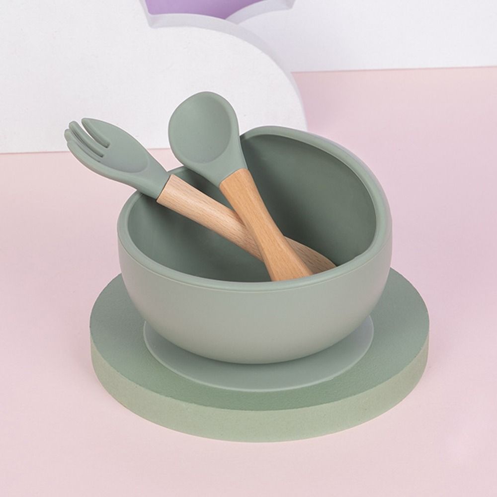 Flexible Spill-Proof Suction Bowl Anti-Slip Feeding Bowl Set  Children's Feeding