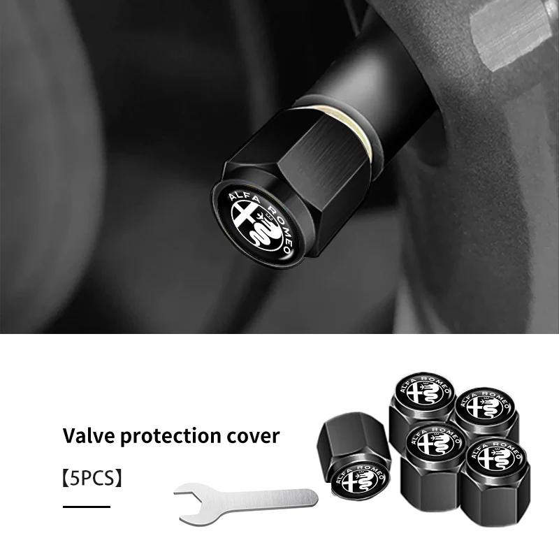 

Car Stickers For Alfa Romeo For Alfa Romeo 5pcs Car Metal Wheel Tire Valve cover Cap Car Logo Styling Auto Accessories Giulietta