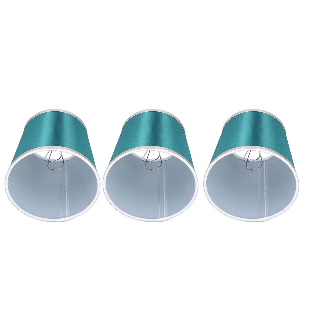3Pcs Barrel Cloth Lampshade Clip On Bulb Lamp Shade Covers for Table Lamps Chandelier