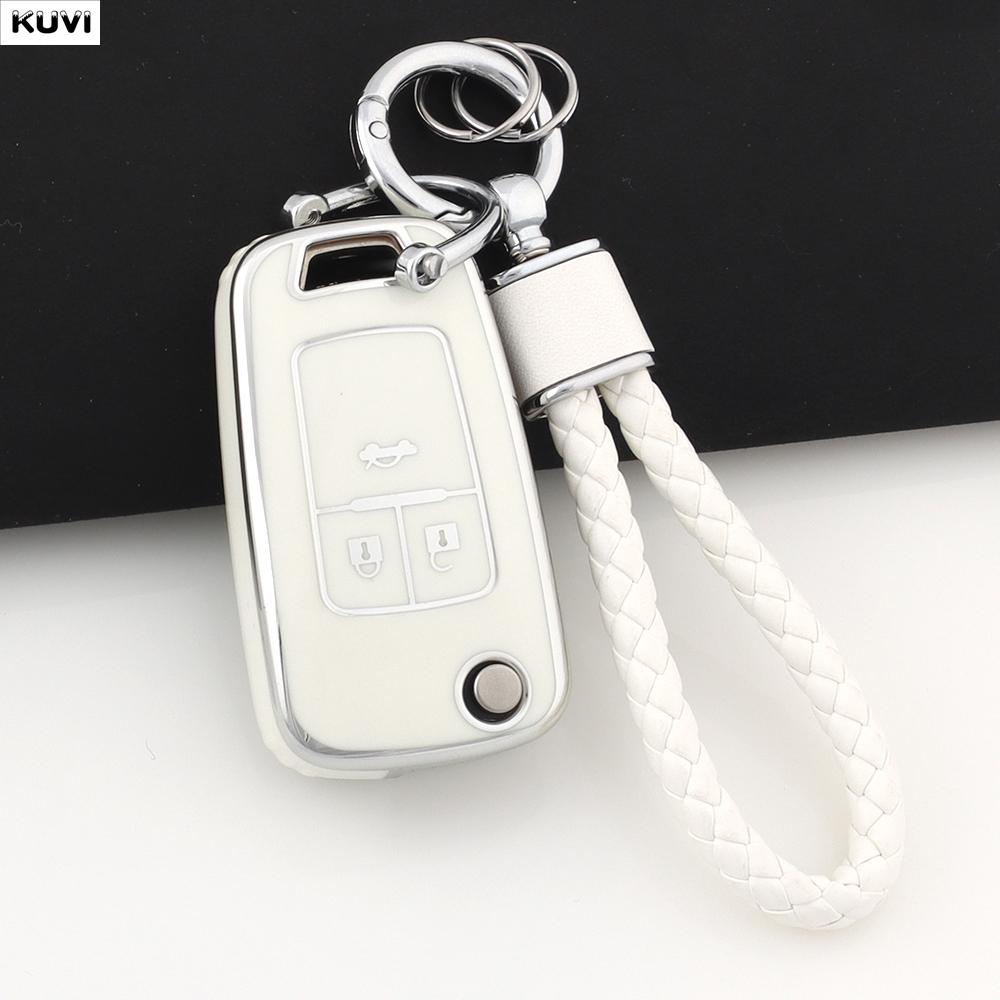 3 4 Buttons Tpu Car Folding Key Case Cover Fob Keychain For Chevrolet Cruze Aveo Camaro Epica Lova Sail Spark Opel Astra Corsa