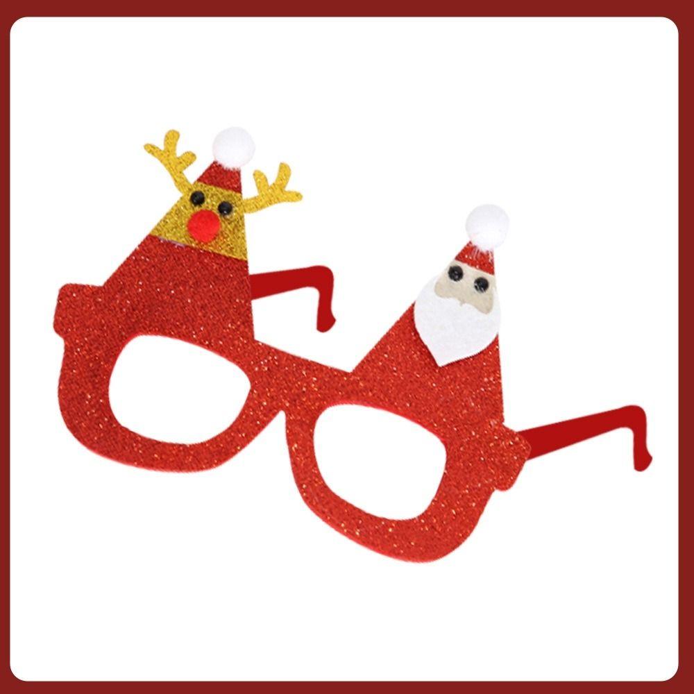 Party Decorations Christmas Frame Glasses Christmas Decorative Glasses Santa Claus Eyeglasses