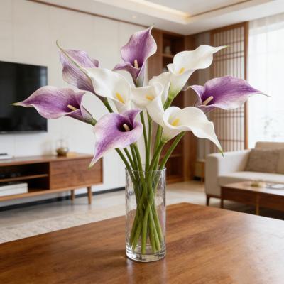 Artificial Common Calla Lily Realistic Fake Flower Stem Home Office Wedding Party Indoor Outdoor Faux Bloom Centerpiece Decoration