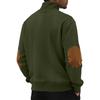 Men's Outdoor Leisure Sports  Small Checkered Stand-up Collar Long-sleeved Pullover Button-up Outdoor Sweatshirt