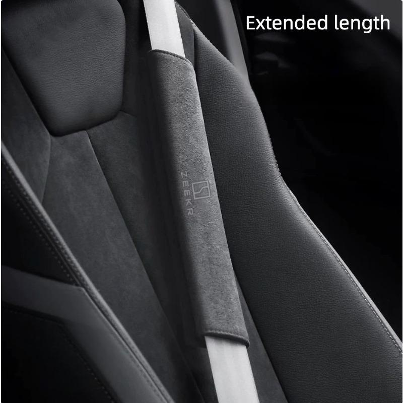 Breathable Alcantara Seat Belt Cover Shoulder Protector Pad For Zeekr 7X MIX 009 9X 8X Auto Interior Accessories