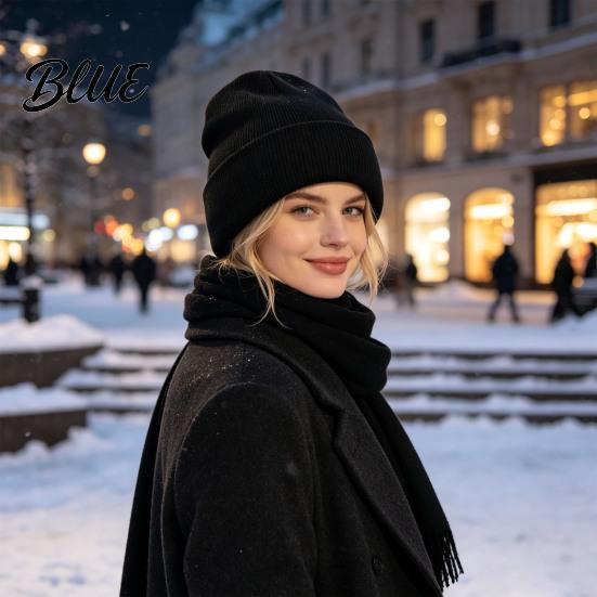 Comfortable Hiking Head Gear Satin Lined Knit Hat for Women Winter Warm Soft Beanies Fashion Stretchy Gift Friends in Frizz-free Hair Protection,
