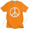 Vintage Peace Sign T Shirt  Short Sleeve Casual Uniform Tee Tops 100% Cotton Urban Tshirt Slim Fit T-Shirt Merch