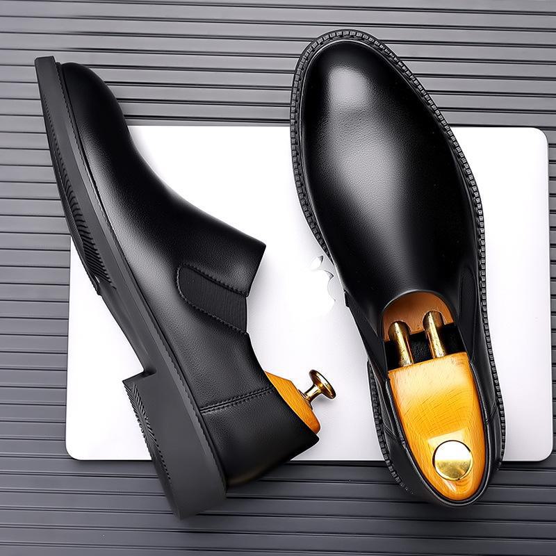 Zapatos de Cuero Slip-On de Otoño para Hombre 2024: Formal, Negocios, Casual, Conducción