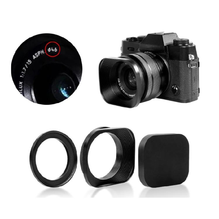 Mirrorless Camera Lens Hood, Aluminum Build Various Size Prevents Lens Ghosting 37/39/40.5/46/43/49mm