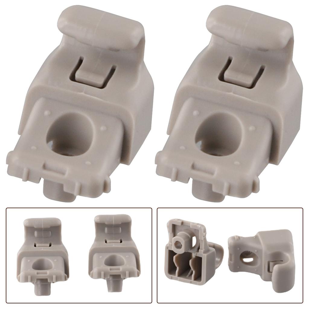 2pcs Sun Visor Clips Brand New Grey Screw On Sun Visor Hook 113099300A