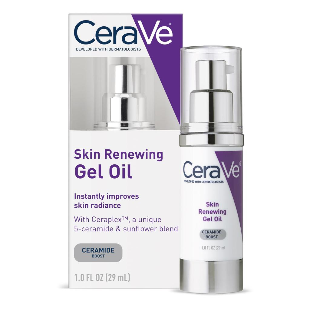 CeraVe Skin Renewing Gel Oil Face Moisturizer to Improve Skin Radiance - 1oz