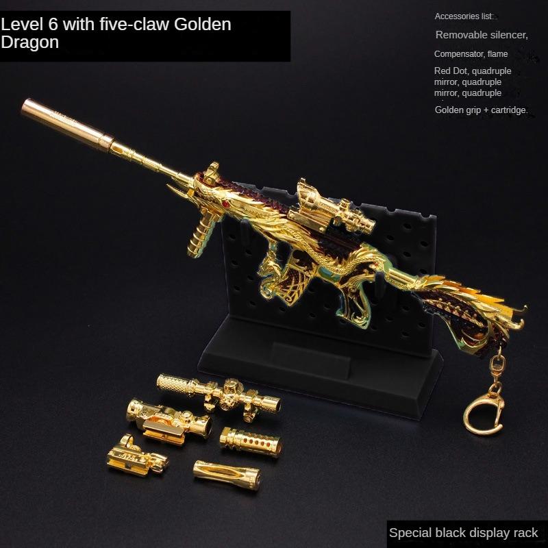 Peace Weapon M416 Five Claw Golden Dragon Skin Version Star of Faith Lobster Overlord Dazzling Purple Melody Gun Model Game Gun Model