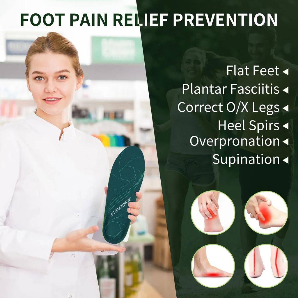 Flat Feet High Arch Support Plantar Fasciitis Orthopedic Sport Insole Men Women Sneaker Orthotic Insoles Plantillas Insert Sole