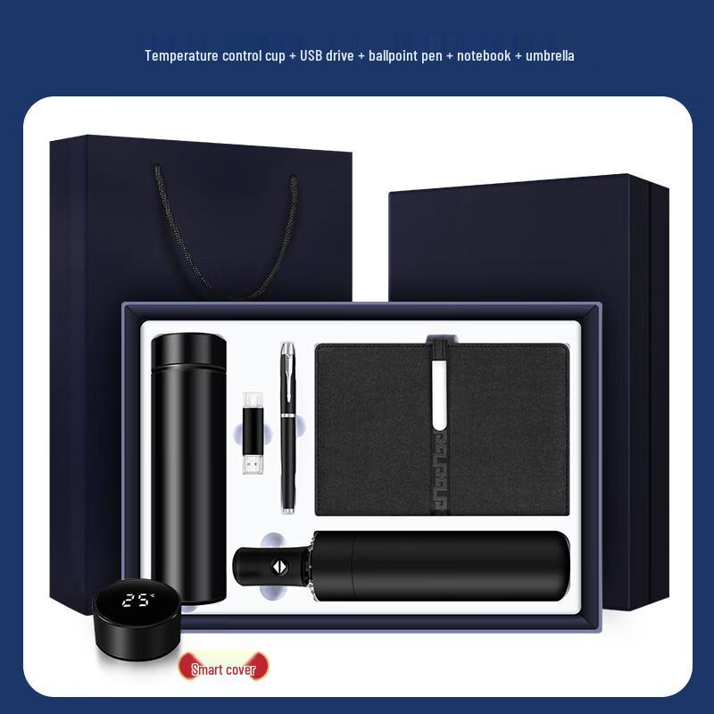 Premium 5-in-1 Executive Gift Set with Smart Thermal Mug