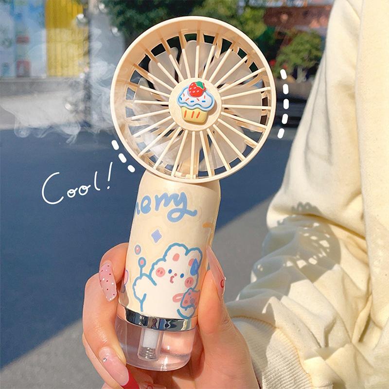 Upgraded Portable Misting Fan, Handheld Personal Mister Fan, Battery Operated Spray Water Mist Fan For Makeup, Travel, Outdoors