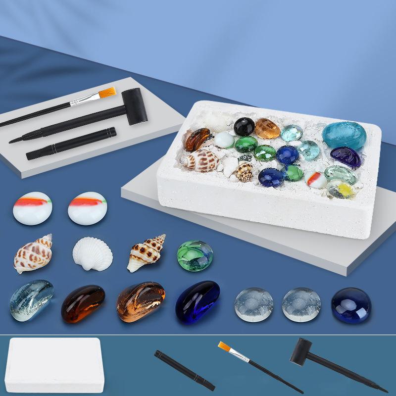 1 Set Digging Gems For Treasures Dinosaur Fossils Mining Treasure Blind Box Children'S Archaeological Excavation Toys