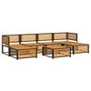 VidaXL Salon de jardin avec coussins 7 pcs bois massif d'acacia, ensemble de canapés d'extérieur, canapé modulable 3214927
