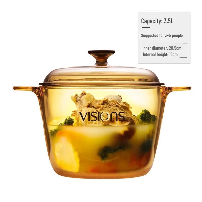 Corelle Visions Crystalline Transparent Deep Pot