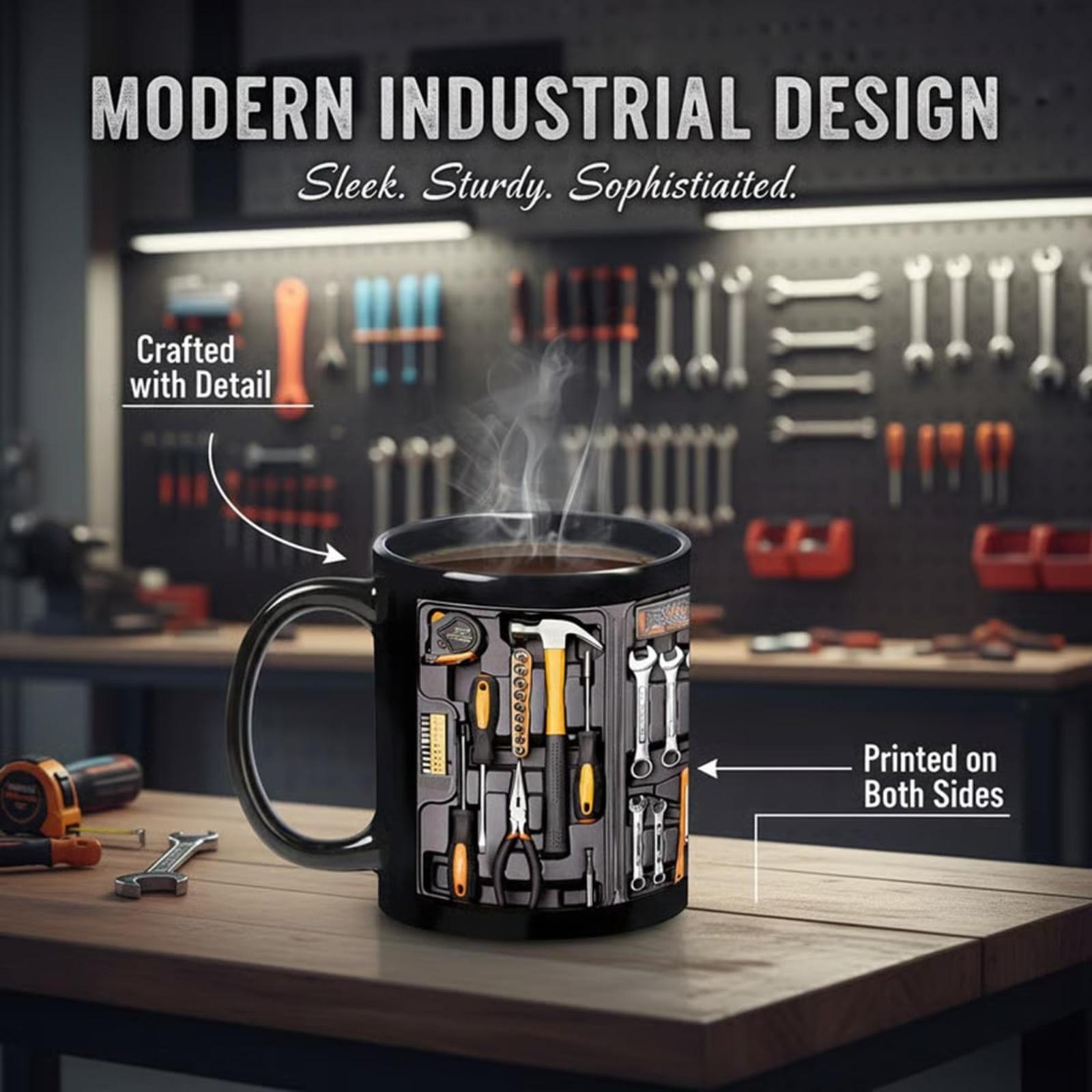 The Mechanic s Toolbox Mug, 11oz Ceramic Mechanic Toolbox Coffee Cup For Birthday Thanksgiving Anniversary, Tool Box Tea Mug Funny Gift For Husband One Size