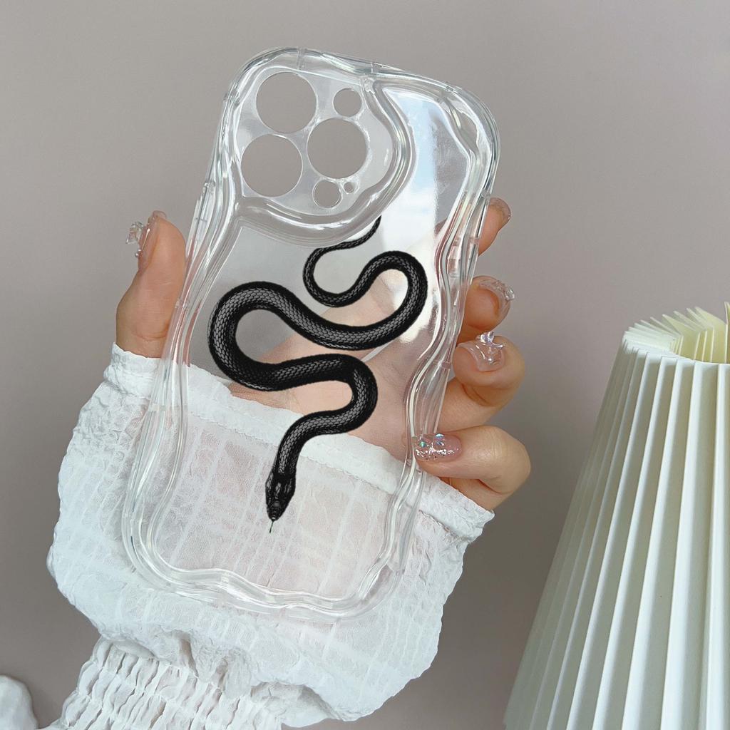 N71 Schwarzgold Schlange Weiche Wellenförmige Handyhüllen für Samsung A54 A34 A13 A14 S23 S24 Ultra Xiaomi Redmi Note 13 Realme Infinix Schutz-Bumper-Hülle