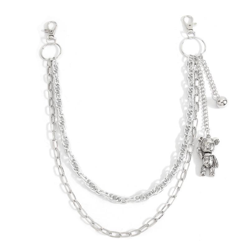 Trendy Unisex Punk Hip-Hop Jeans Waist Chain - Versatile Metal Pants Accessory
