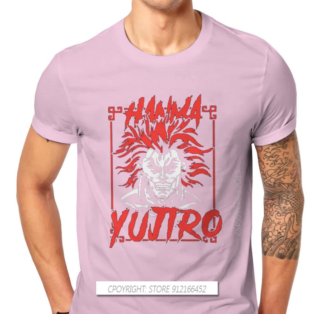 Red Badass Fashion TShirts Grappler Baki Hanma Yujiro Dou Manga Men Style Fabric Streetwear T Shirt O Neck Oversize