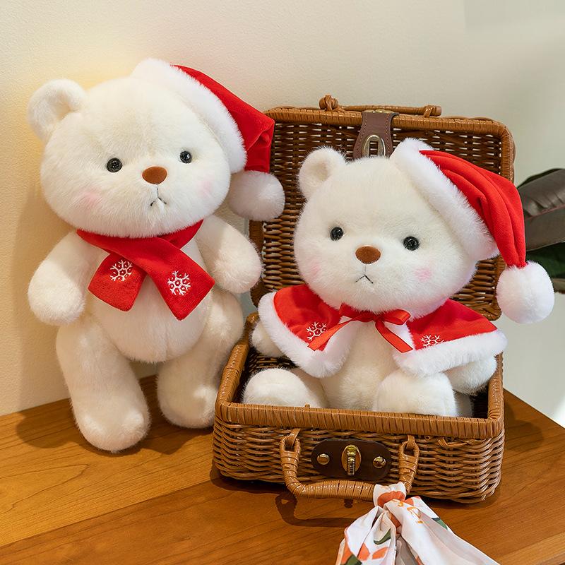 New Christmas gift bear doll cute teddy bear plush toy grab machine rag doll decorative gift