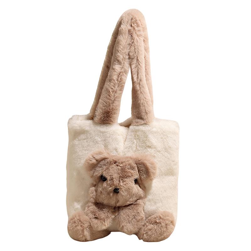 Cute Little Bear Girl Single-shoulder Bag, High Appearance Level, Fashionable and Simple Bag