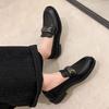 High Quality | 2.5cm British Style Brown Loafers Women's One-pedal Low-heeled Beanie Small Leather Shoes Horse Buckle Single Shoes