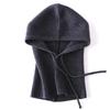 Winter Hooded Neck Collar Knitted Hats Women Men Pullover Balaclava Warm Ring Scarf Beanie  Adjustable Drawstring One-Piece Caps