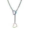 European & American Gothic Cuban Chain Love Pendant Adjustable Necklace