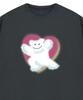 GRAVER [Unisex] Spray Bear Big Cloud Smile Short Sleeve T-Shirt_Charcoal