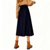Women Casual High Elastic Waist Long Skirt