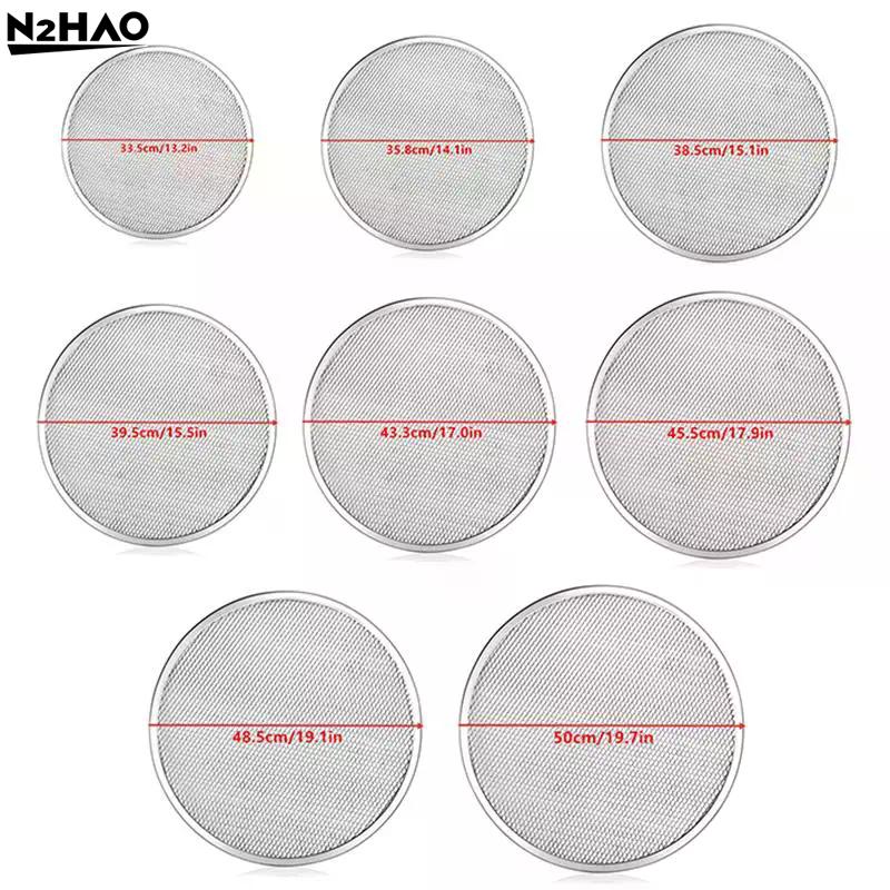1PC 6-20 Inch Pizza Screen Pan Metal Net Non Stick BakingTray New Seamless Aluminum Alloy Metal Net Bakeware Kitchen Pizza Tools