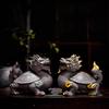 Zisha Ceramic Dragon Turtle Figurine