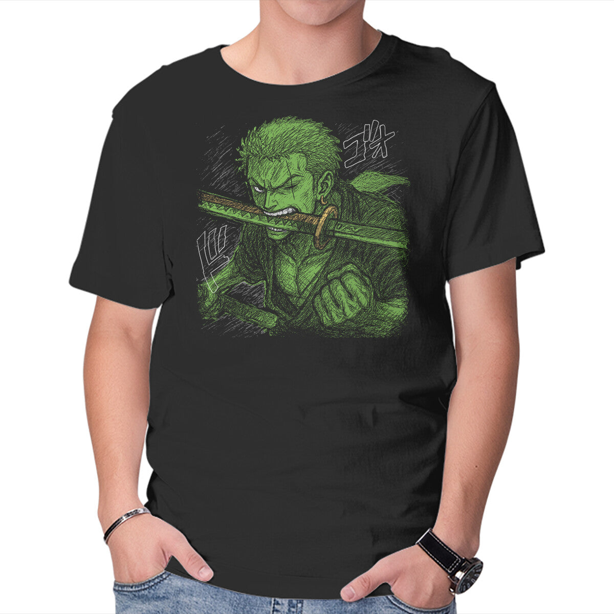 Unisex Crew Neck T-Shirt Pirate Hunter Swordsman Graphic Short Sleeve Casual Tee XS