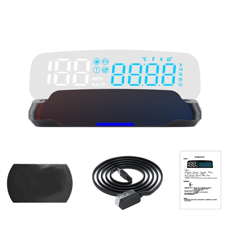 Upgrades Car OBD2 HUD Head Up Display with Automatic Brightness Adjustment for Safe Daily Commutes & Night Driving