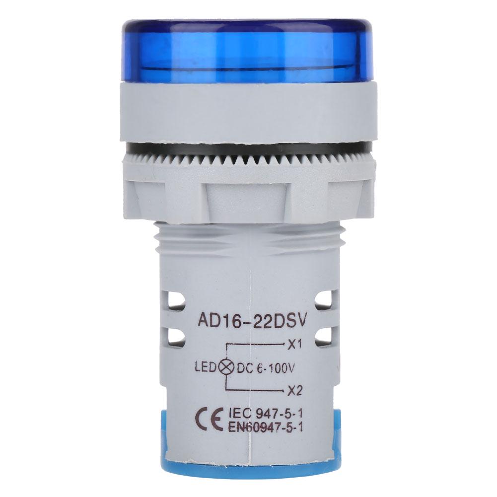 LED Voltmeter Signal Light Digital Display DC Voltage Meter Indicator Round Lamp Tester