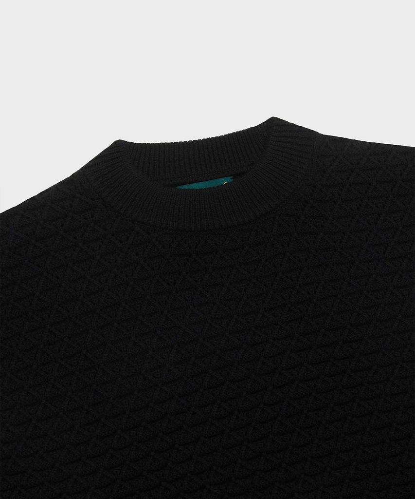 Yaitch Eyelet Knit Merino Wool Vest - Black