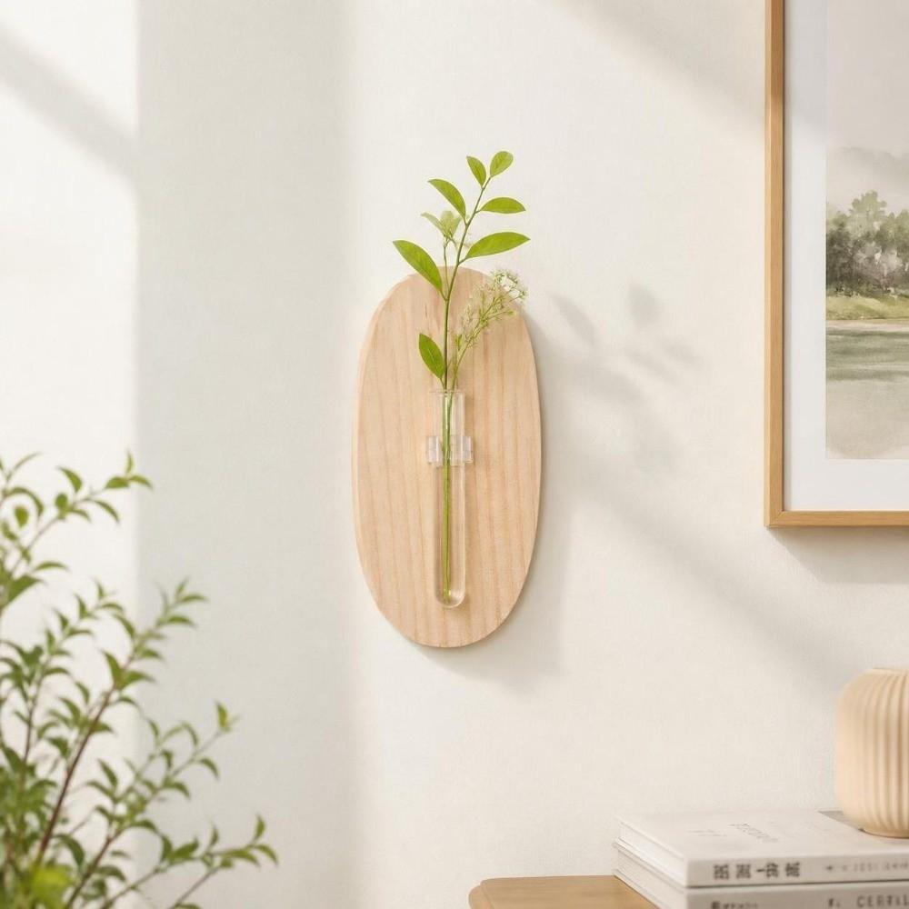 Home Ornaments Wall Decoration Wooden Flower Pot Minimalist Wall Mounted Planter  Home Decor