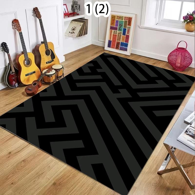 

Minimalist Geometric Rug Washable Indoor/Outdoor Carpet for Living Bedroom Yoga Entrance Door Mat Anti-Skid Backing Longevit 40x60CM