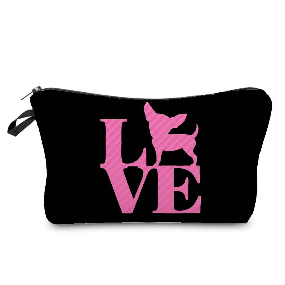 Women Love Print Cosmetic Bag Toiletries Organize Travel Storage Case  6385