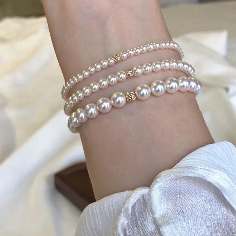 Exquisite Minimalist Pearl Beaded Bracelet for Women - High-End, Versatile, Fashionable Design