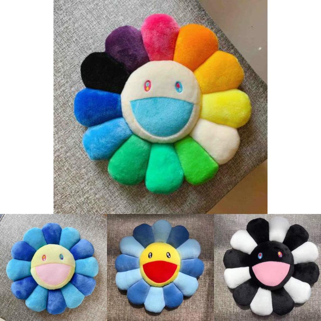 Decorative And Soft 40cm Takashi Murakami Rainbow Flower Pillow Plush Toy