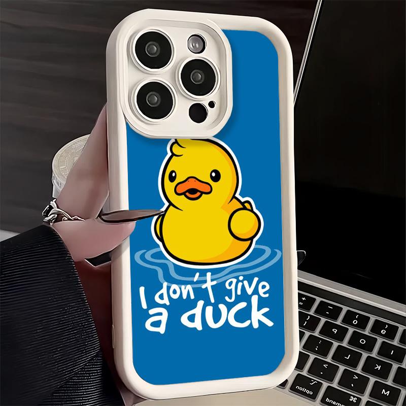 Handyhülle für iPhone 17 Air 16E 15 16 Pro Max Lustige Süße Cartoon-Ente Hülle 14 Plus 13 12 Mini Weiche Schale Silikon Fundas