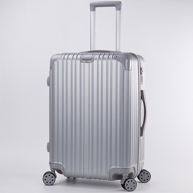 Aluminum Frame Carry-On Suitcase Set: 20"/24"/28" Password-Protected Luggage
