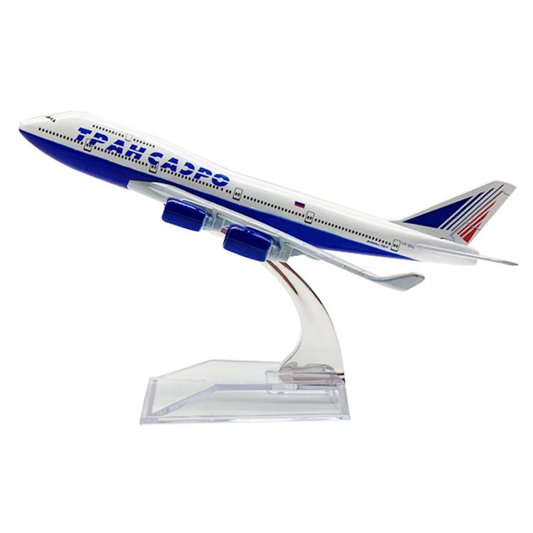 

Russian Intercontinental Airlines Boeing 747 Alloy Airplane Model 16CM синий